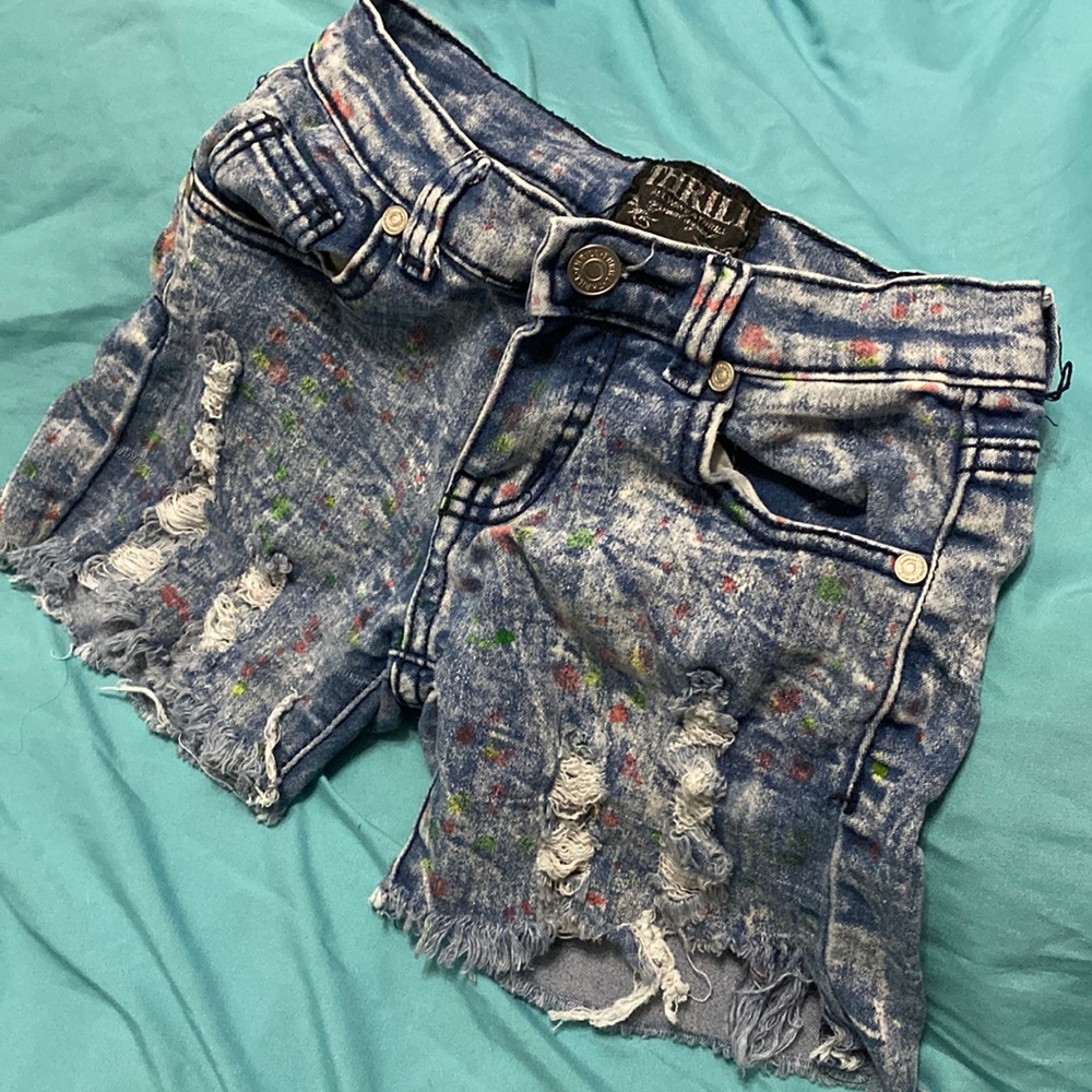 Colored jean shorts